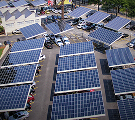 간이 차고 PV 장착 시스템